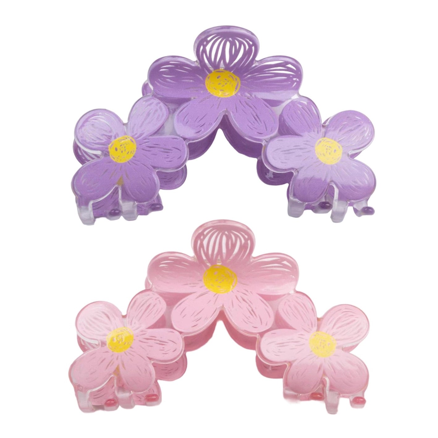 Lavender Pink Candy Hair Clips 