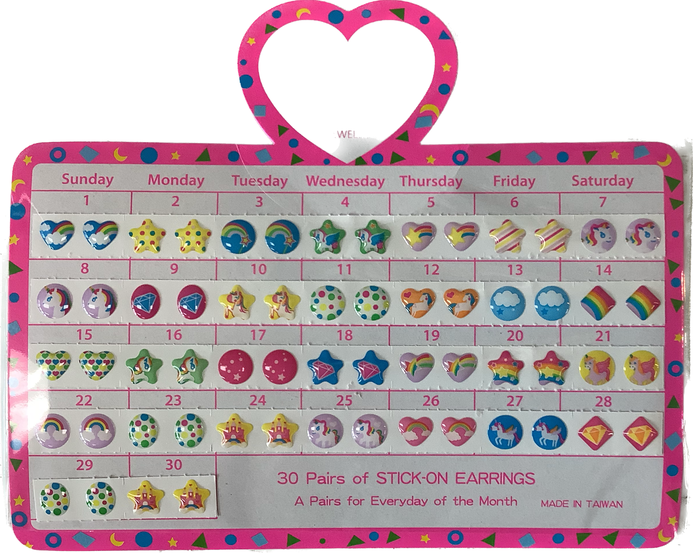30-Day Unicorn Stick-On Earrings – The Toy Shoppe Northport
