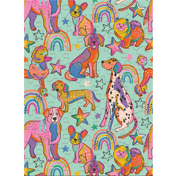 100 Pc Rainbow Dogs Puzzle