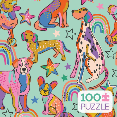 100 Pc Rainbow Dogs Puzzle