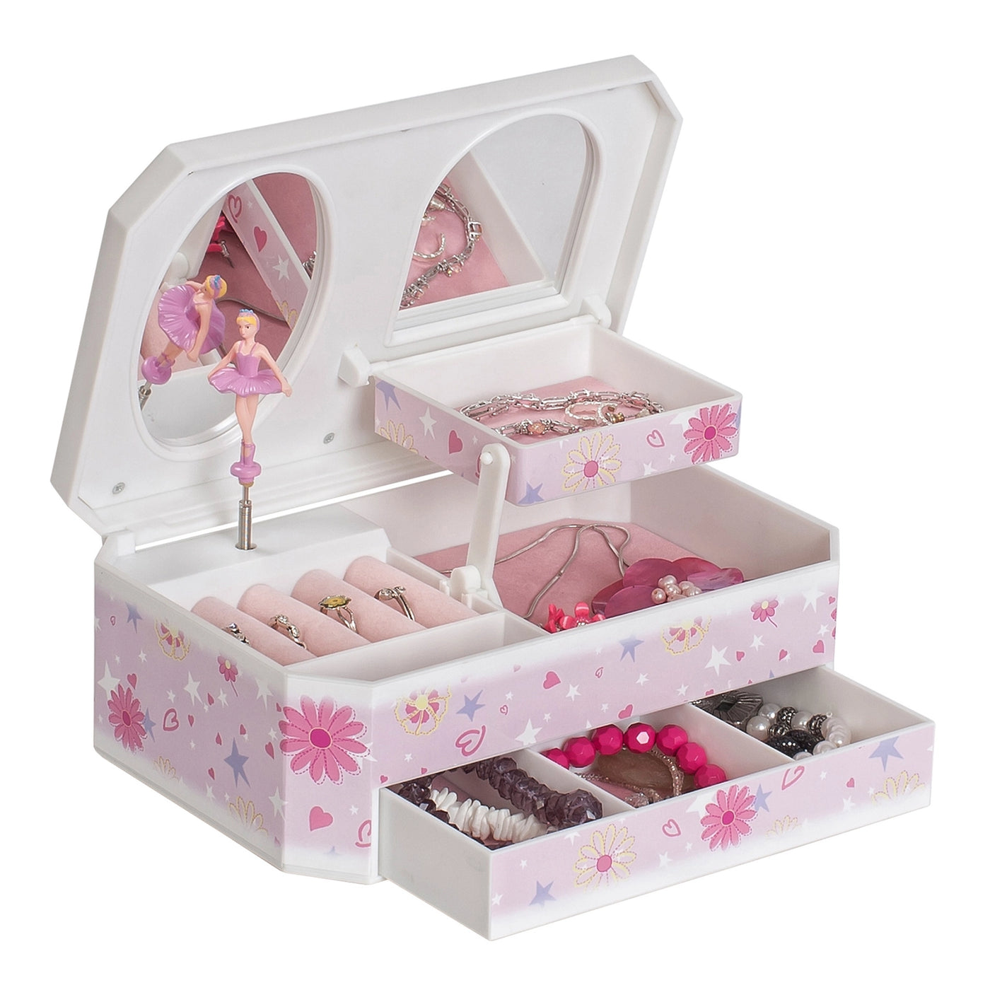 Deluxe Pink Ballerina Jewelry Box