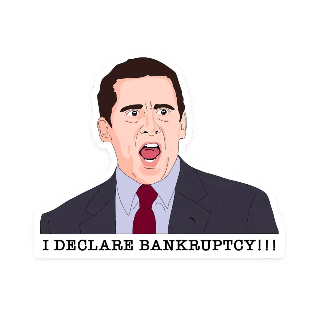 The Michael Scott Bankruptcy Sticker
