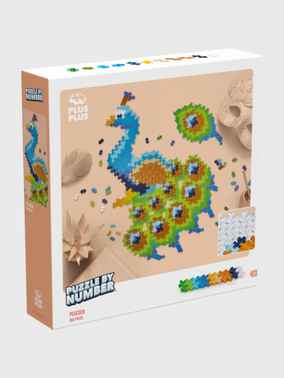 Plus-Plus Puzzle by Number Peacock