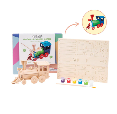 Painting 3D Wooden Locomotive