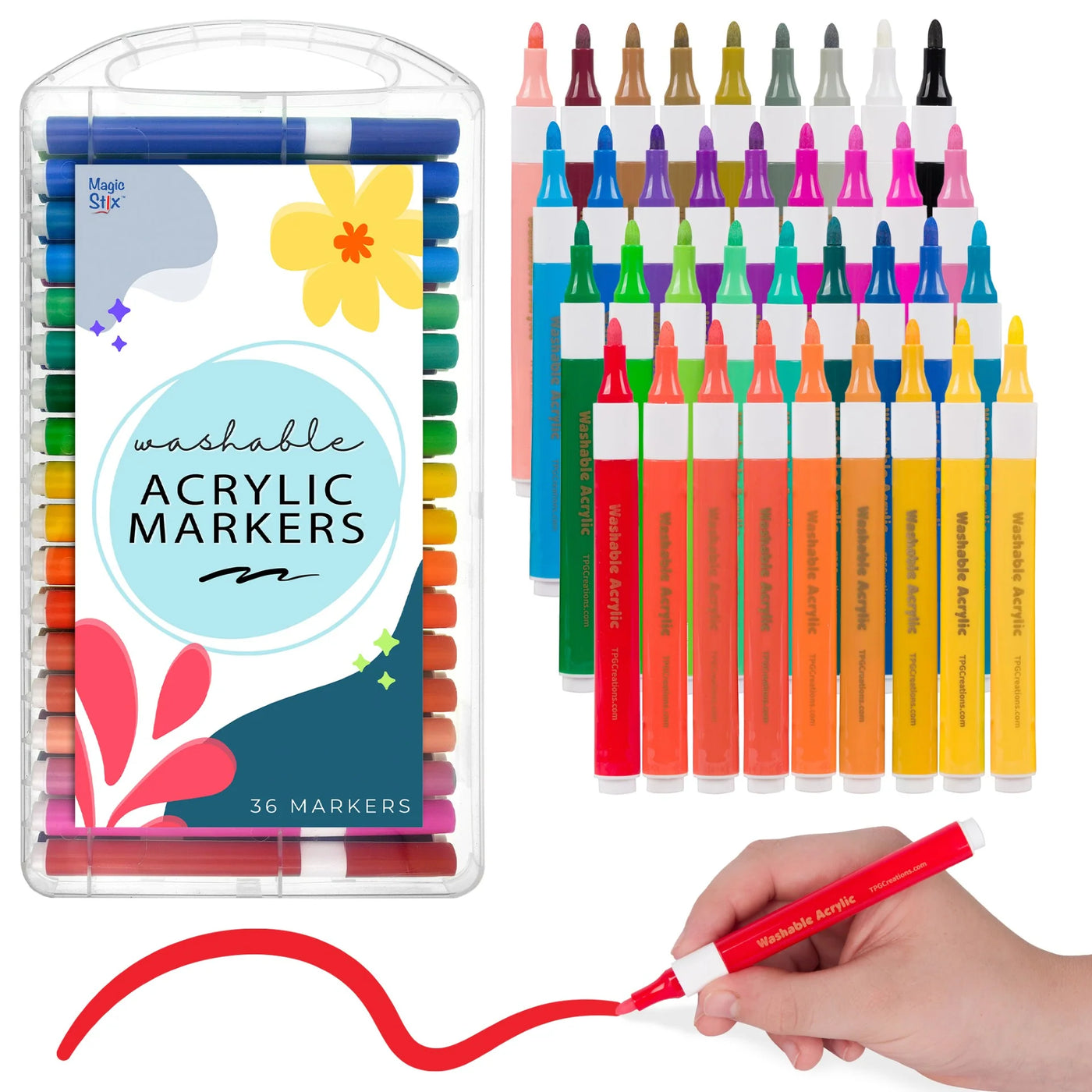 Magic Stix Washable Acrylic Markers 36 pc Set