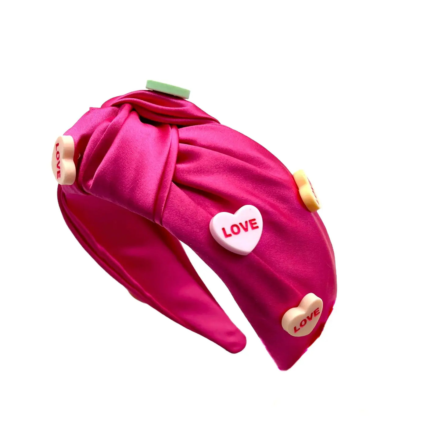 Satin Knot Conversation Heart Headband