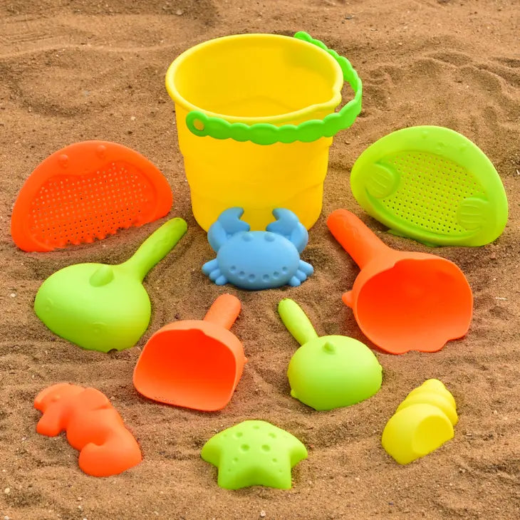 10Pcs Beach Sand Toys Set Sand Castle Bucket