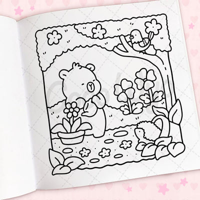 Cozy Cuties: Coloring Book for Adults and Kids