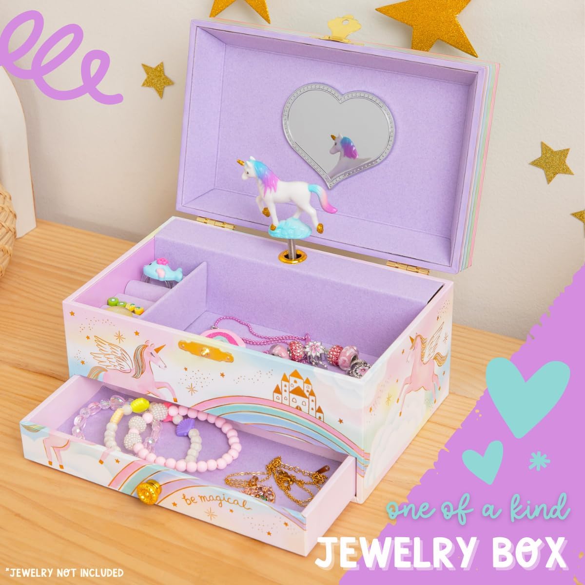 Magical Unicorn Jewelry Box- 1 Drawer