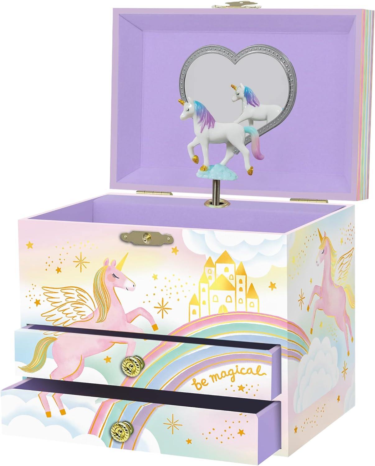 Magical Unicorn Jewelry Box- 2 Drawer