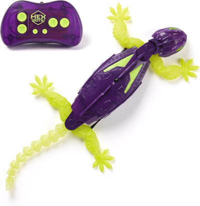 HEX BOTS Glow-in-The-Dark Gecko, Rechargeable Remote Control Robot