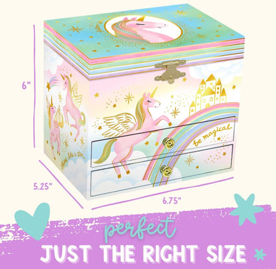 Magical Unicorn Jewelry Box- 2 Drawer