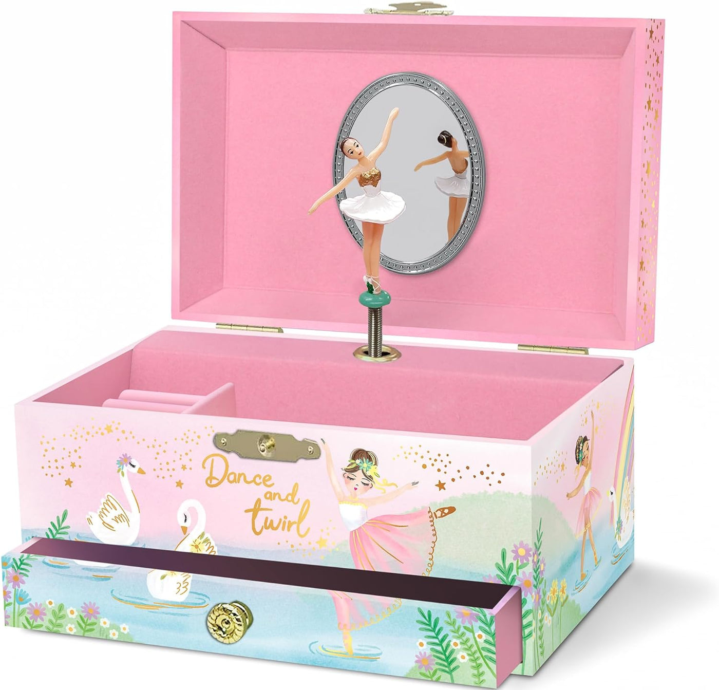 Twirling Ballerina Jewelry Box- 1 Drawer