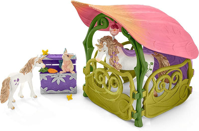 Glittering Flower Fairy House with Unicorns