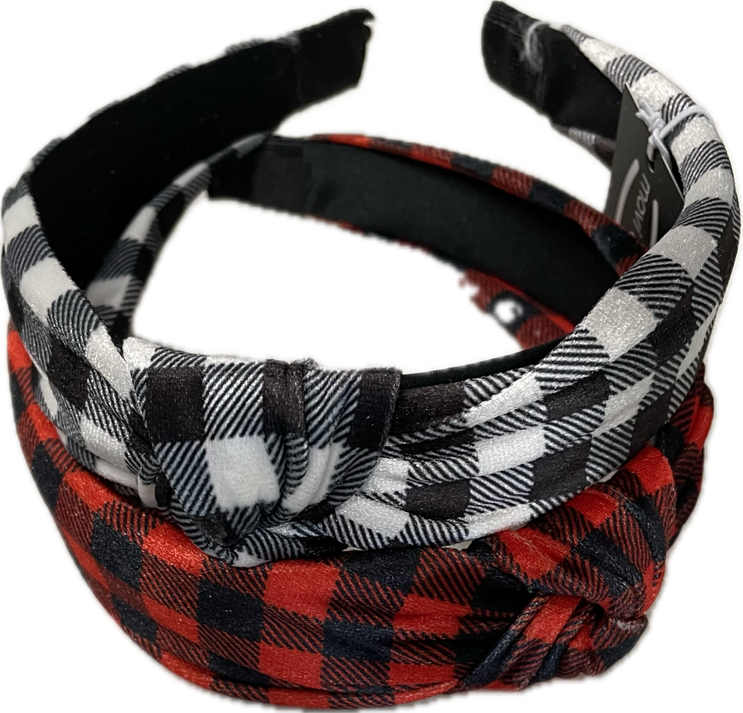 Knot Headband - Buffalo Plaid – The Toy Shoppe Northport display picture 3