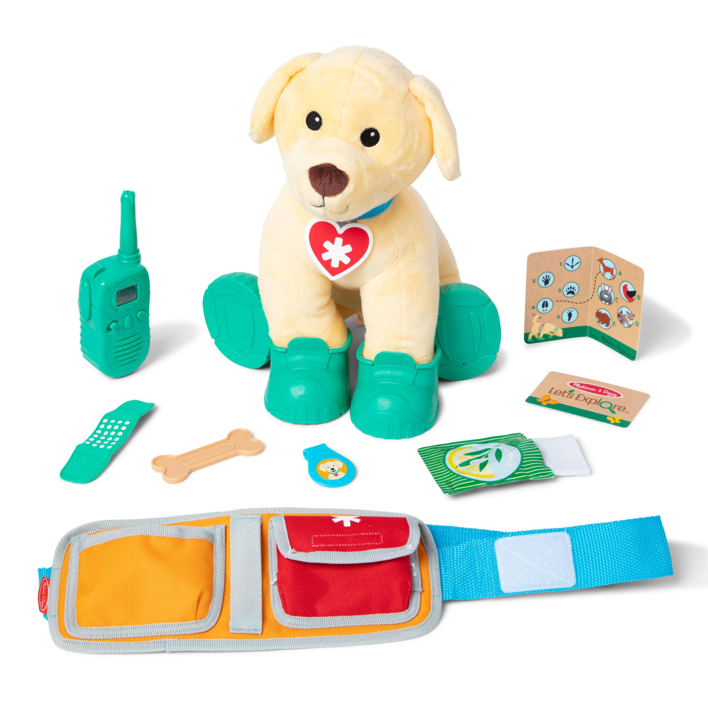 Melissa & Doug Ranger Dog Plush with Search and Rescue Gear Search and Rescue Dog Stuffed Animal for Kids Ages 3+