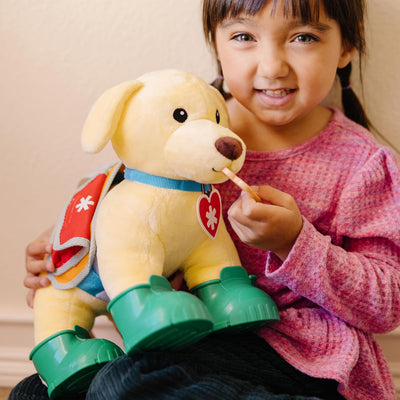 Melissa & Doug Ranger Dog Plush with Search and Rescue Gear Search and Rescue Dog Stuffed Animal for Kids Ages 3+