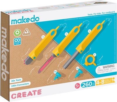 Makedo Create | 260 Piece Cardboard Construction Toolbox