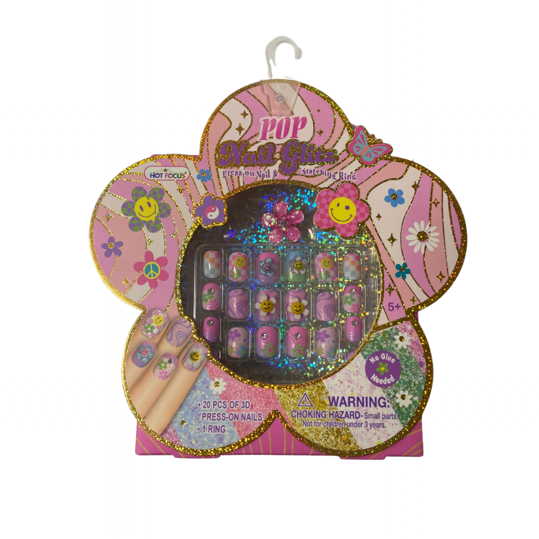 Pop Nail Glitz Groovy Flower