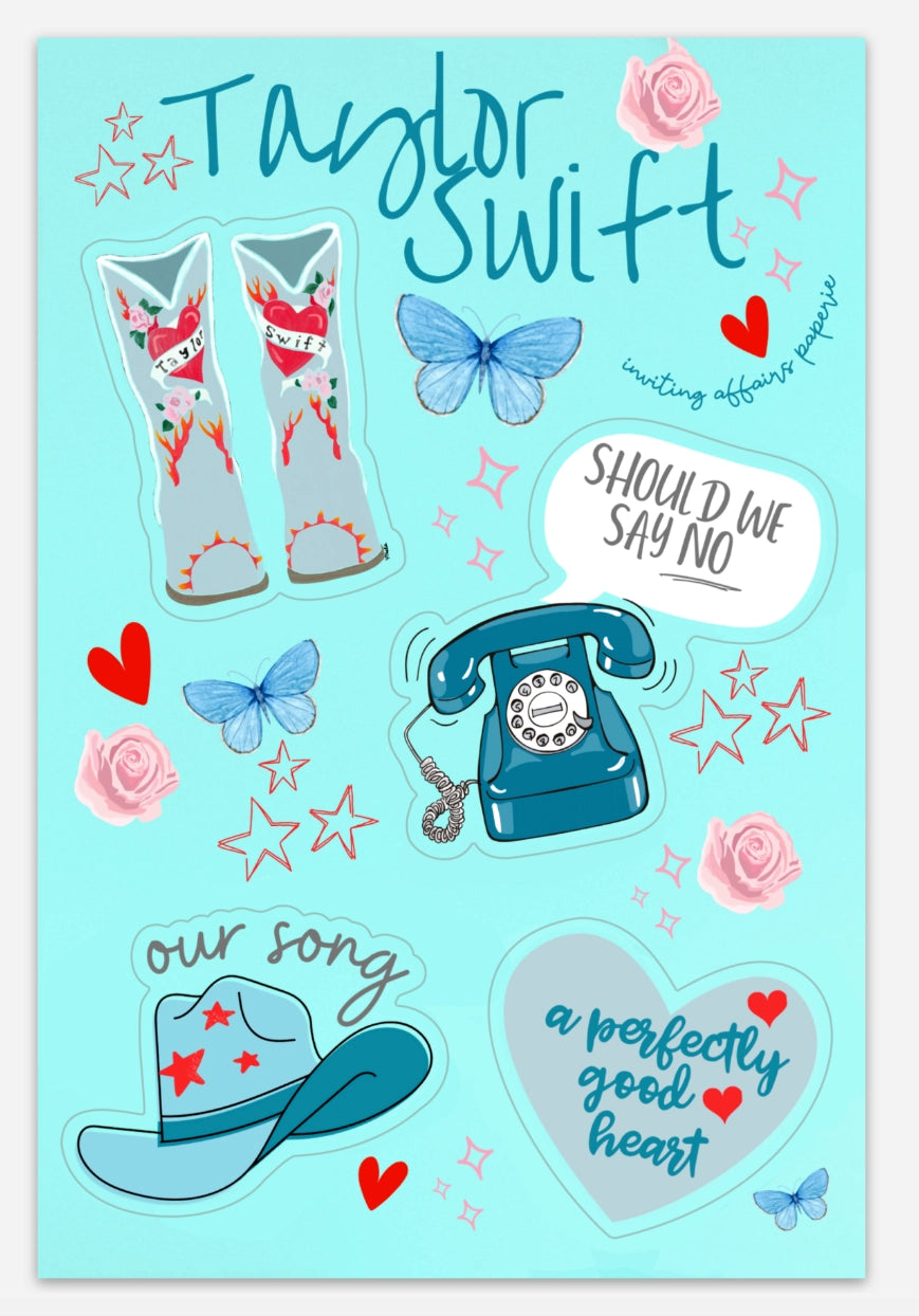 Taylor Swift Album Sticker Sheets- Pick Your Era!