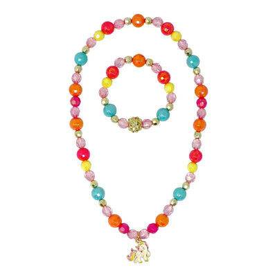 Unicorn Rainbow Charm Necklace and Bracelet