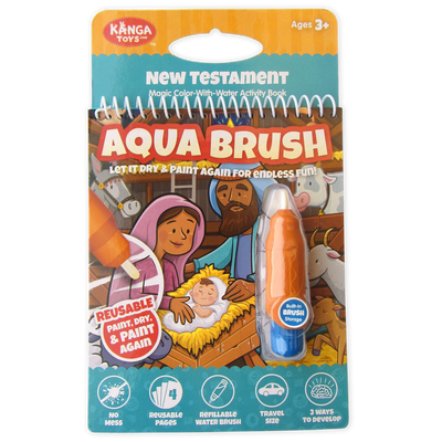 New Testament Aqua Brush Activity Book, Reusable Travel Activity