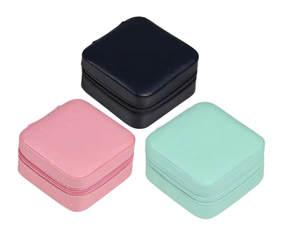 Varsity Collection Small Square Jewelry Travel Case Box