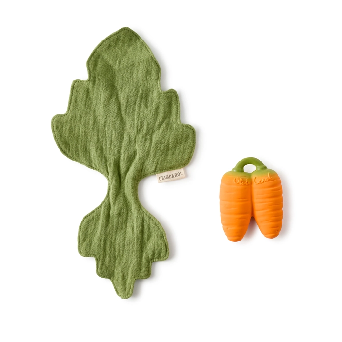 Cathy the Carrot Mini Doudou Teether