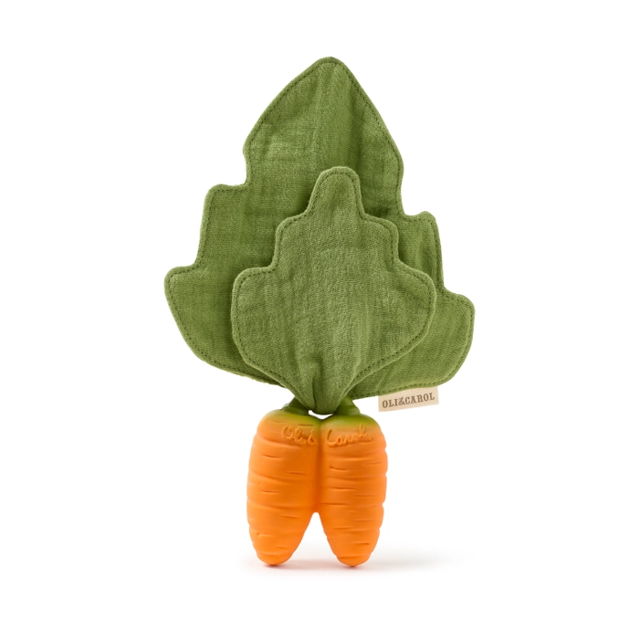 Cathy the Carrot Mini Doudou Teether