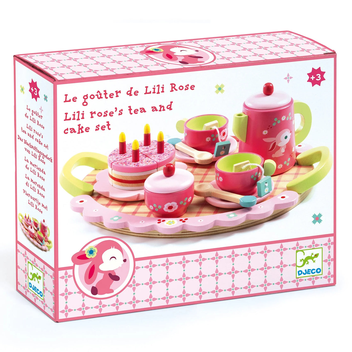 Lilli Rose's Wooden Tea and Cake Set