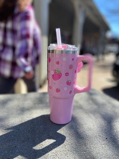 Decorate Your Own Stainless Steel Strawberry Tumbler