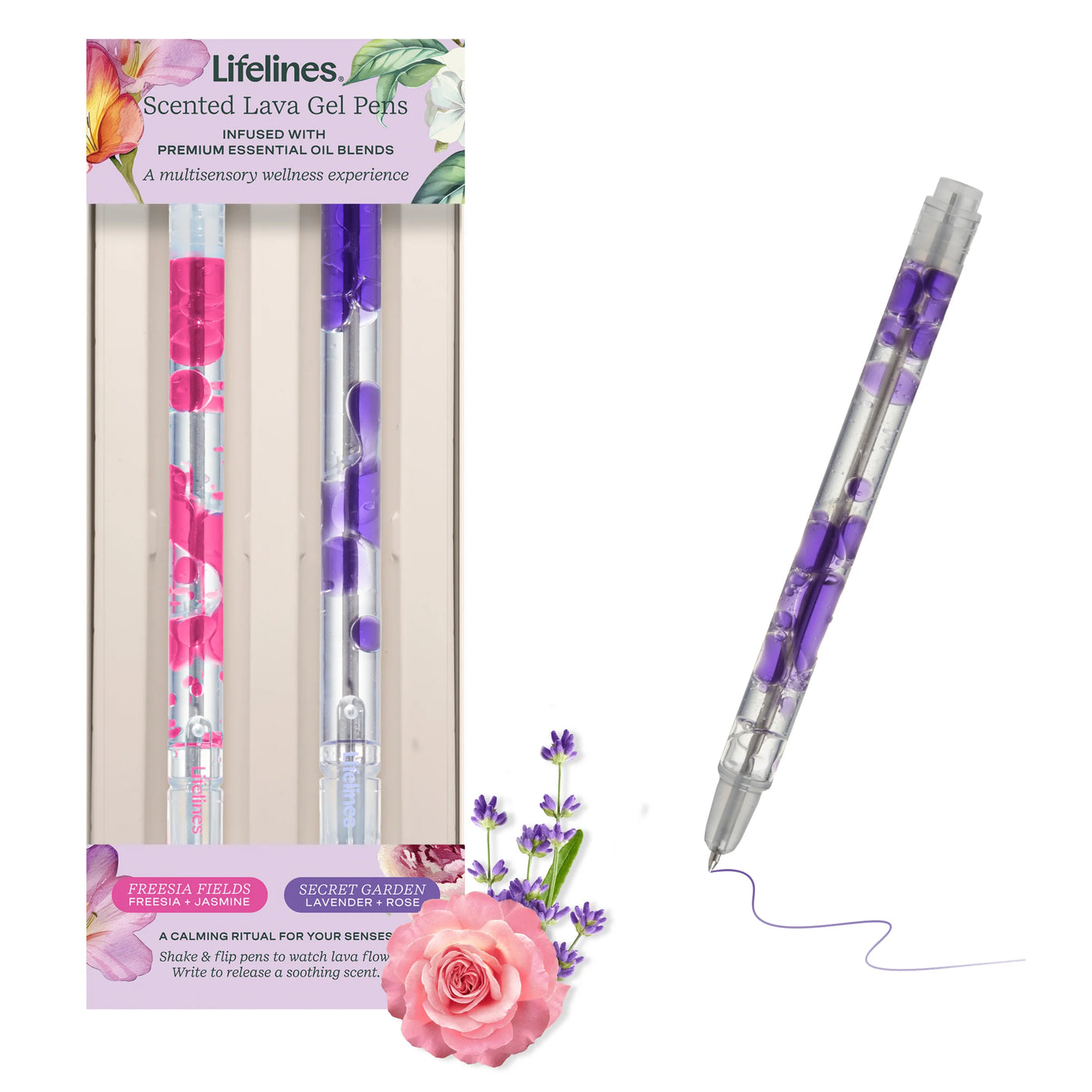 Lifelines Scented Lava Pens (Pink/Purple) - 2pk