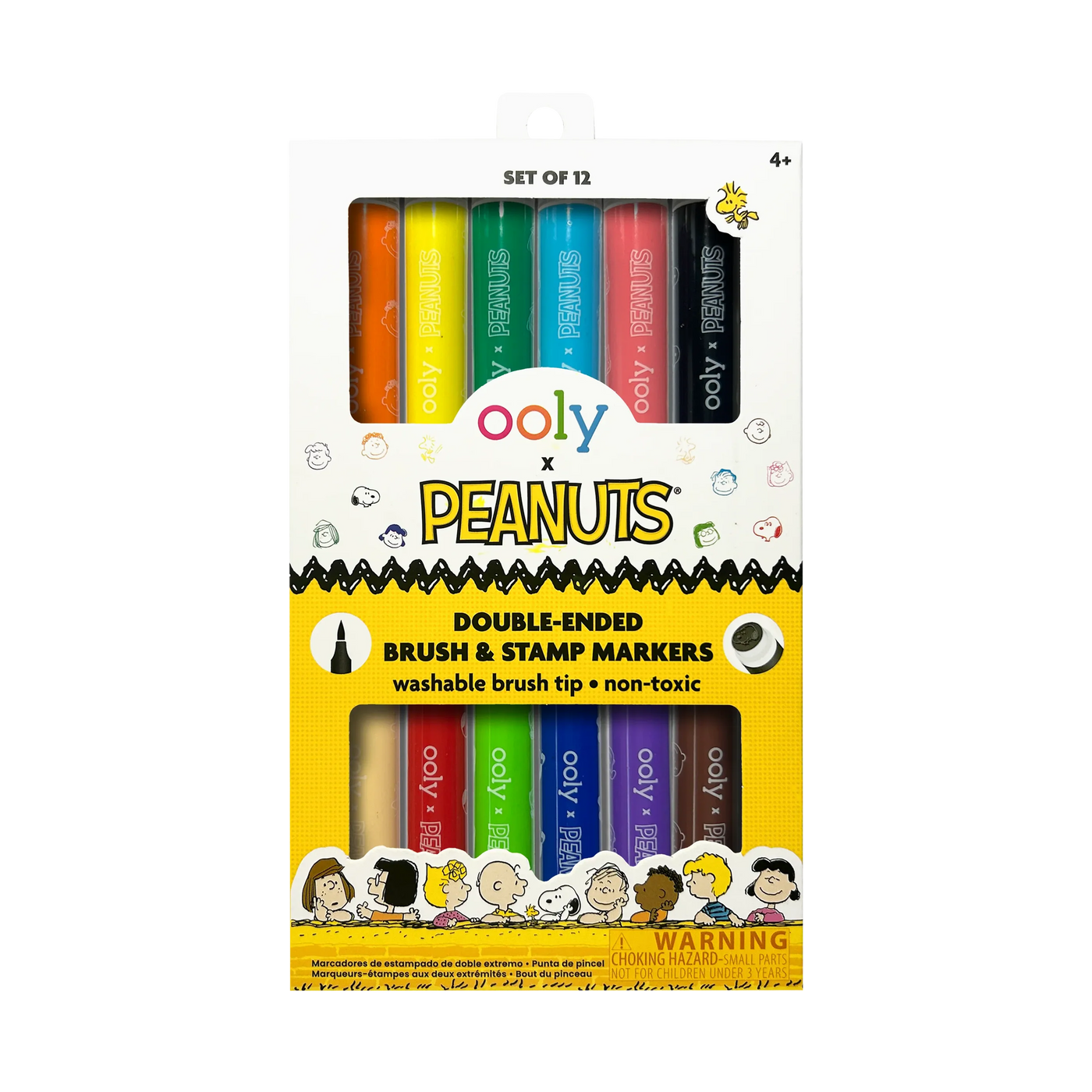Peanuts Double-Ended Brush & Stamp Markers - Set of 12