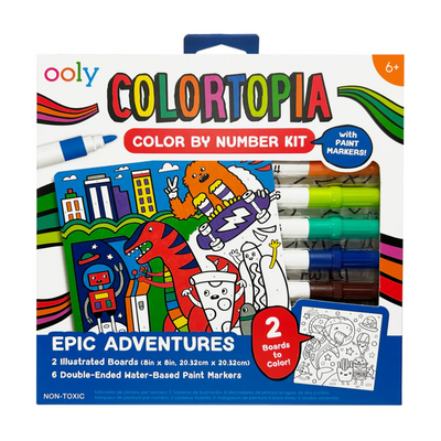 Colortopia Color By Number Kit Epic Adventures