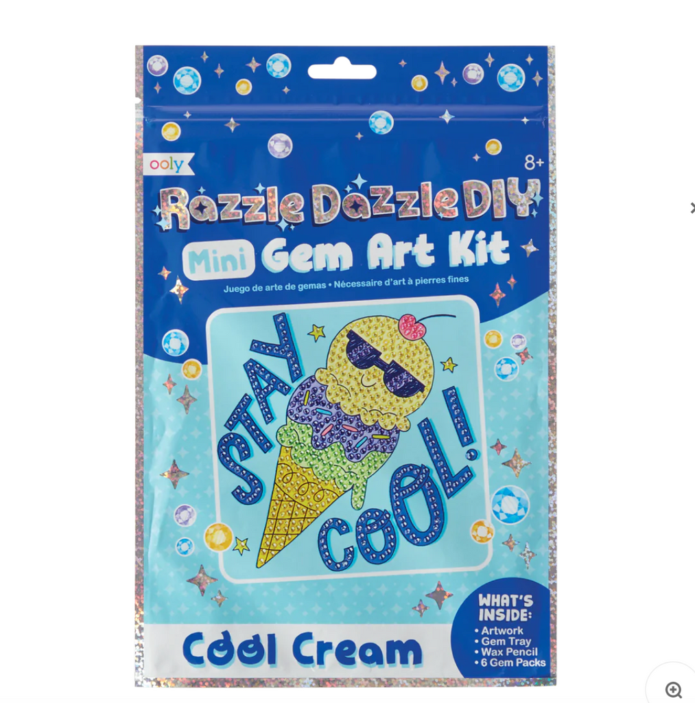 Ooly Razzle Dazzle DIY Mini Gem Art Kit Cool Cream