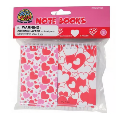 Valentines Notebooks- Pack of 8!