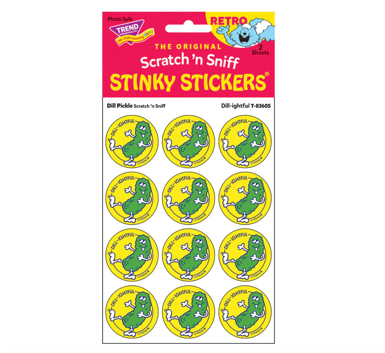 Retro Scratch 'n Sniff Stinky Stickers Dill Pickle