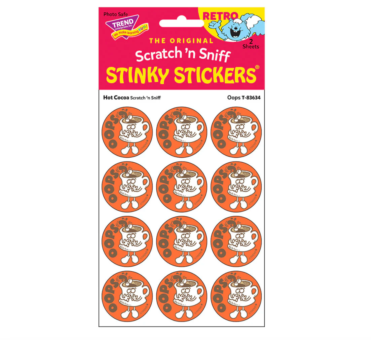 Retro Scratch 'n Sniff Stinky Stickers Hot Cocoa