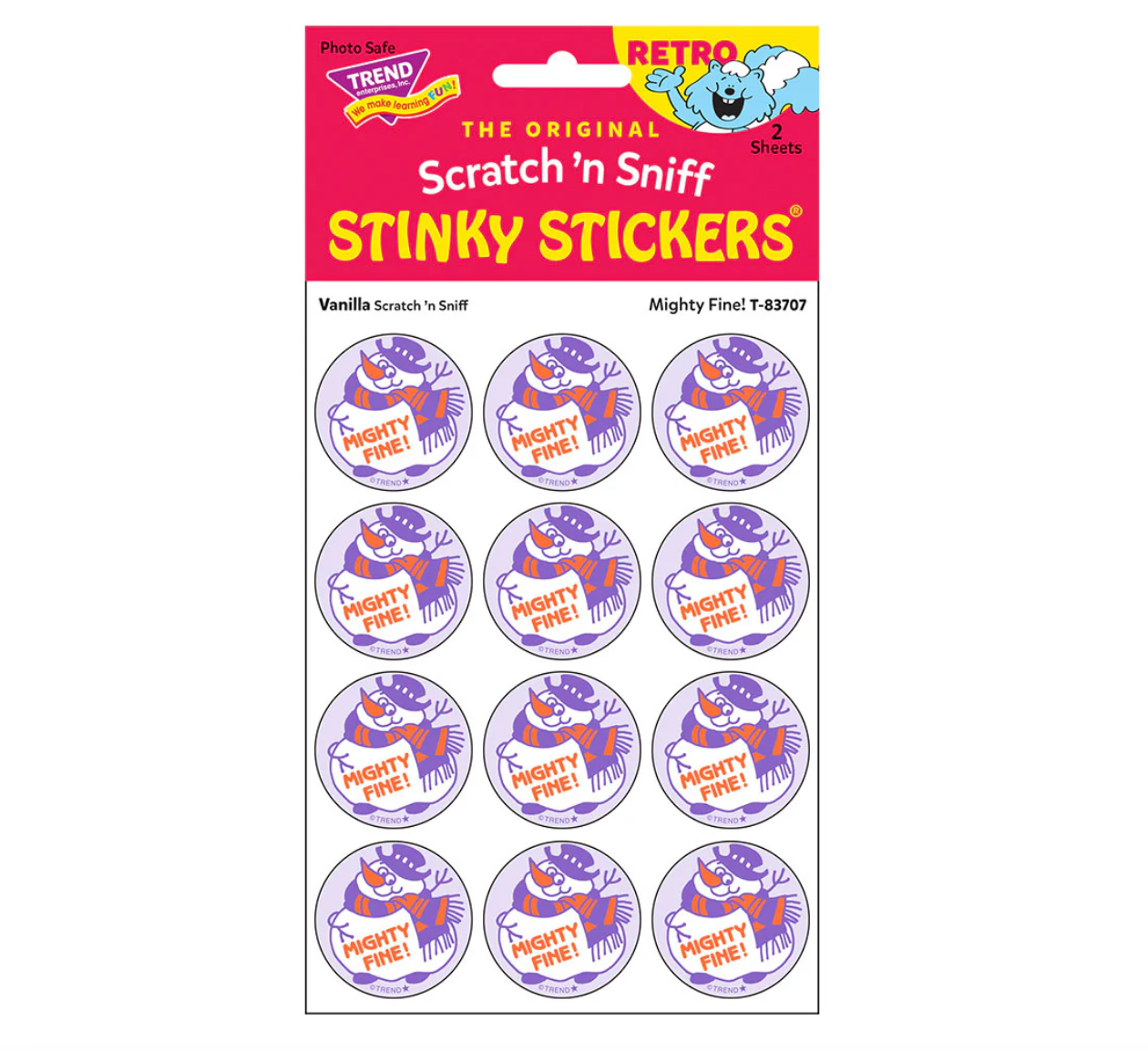 Retro Scratch 'n Sniff Stinky Stickers Vanilla