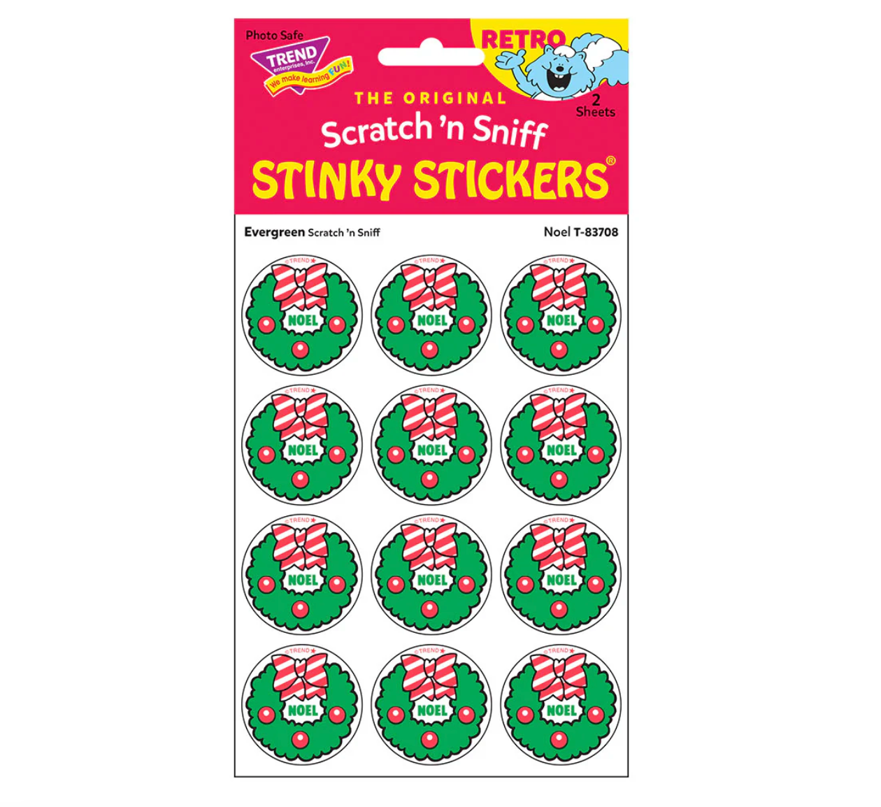 Retro Scratch 'n Sniff Stinky Stickers Evergreen