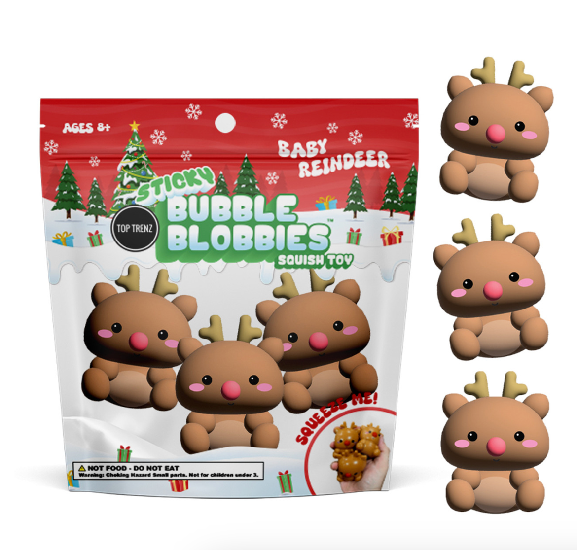 Sticky Bubble Blobbies - Reindeer