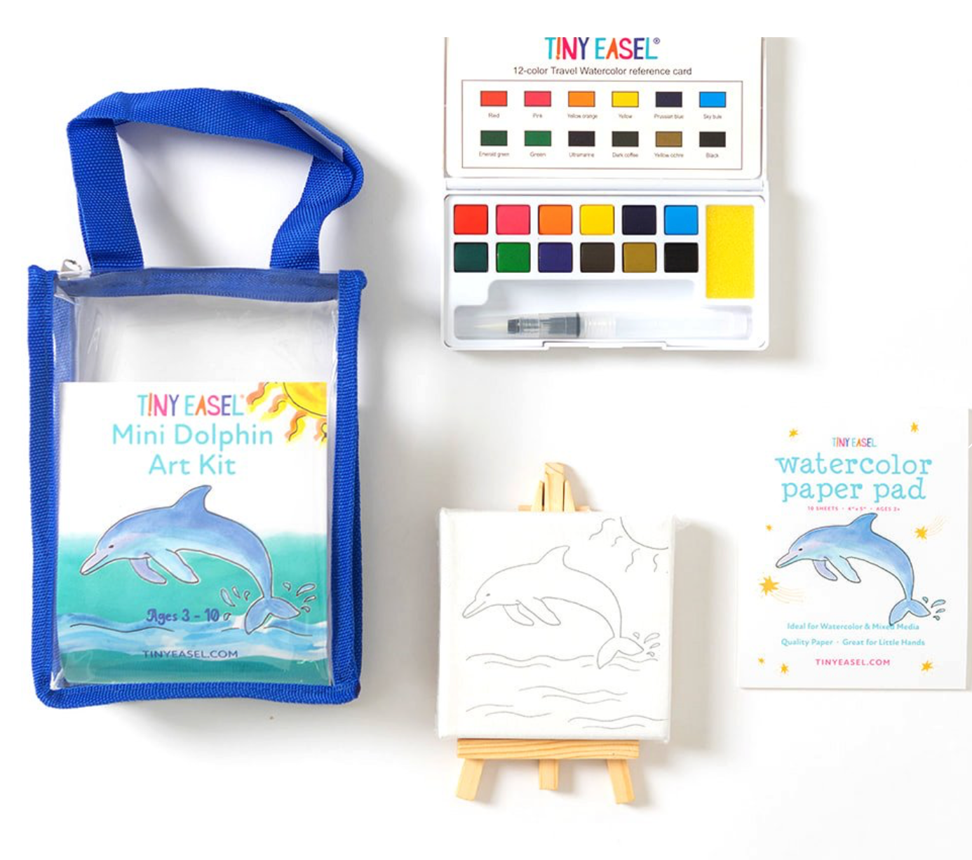 Tiny Easel Mini Dolphin Art Kit