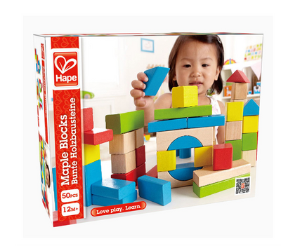 Hape 50pc Maple Block Set