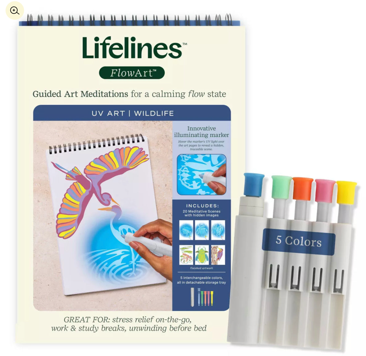 Lifelines FlowArt Guided Meditation- UV Art Wildlife