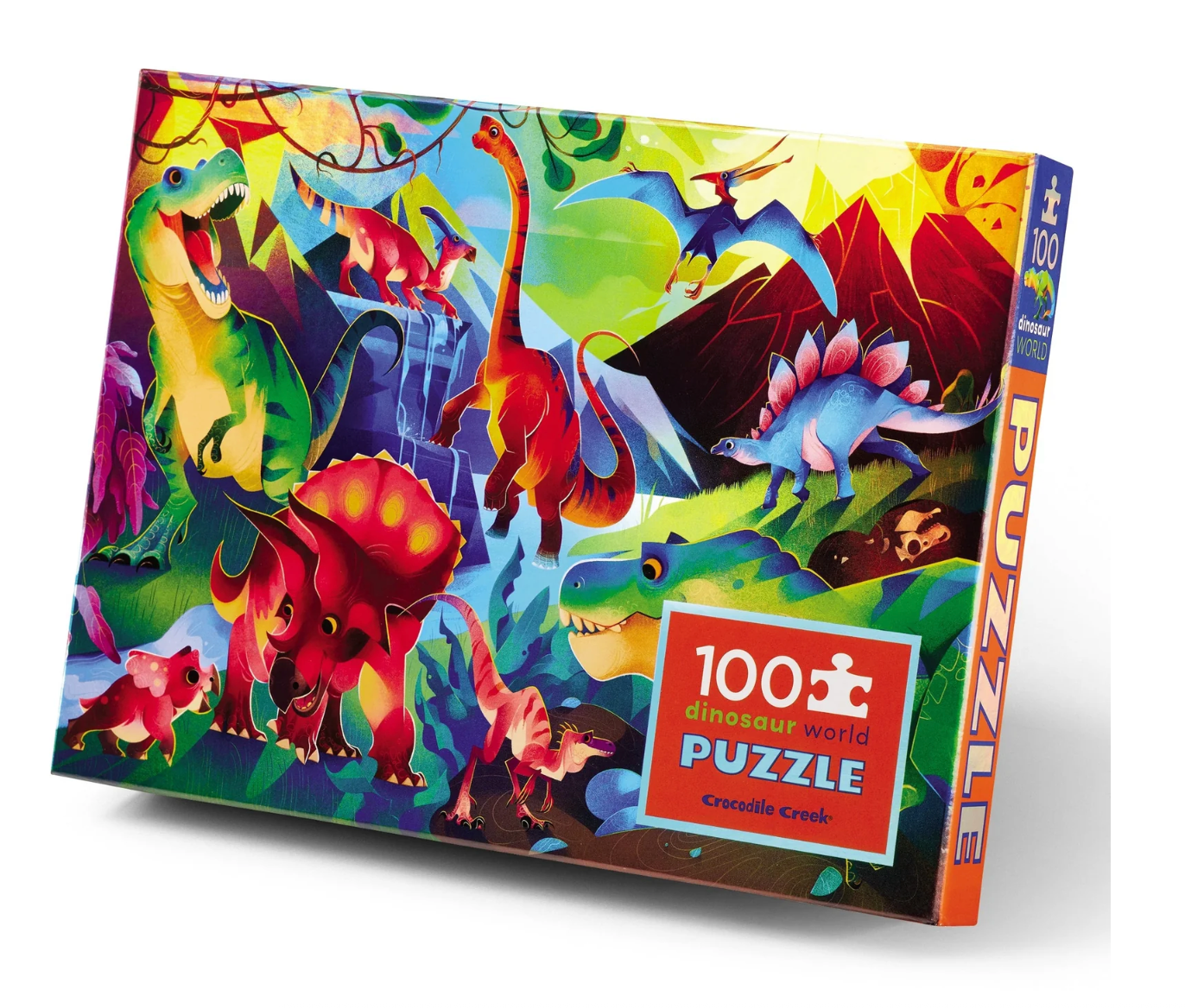 100-Piece Holographic Puzzle - Dinosaur World