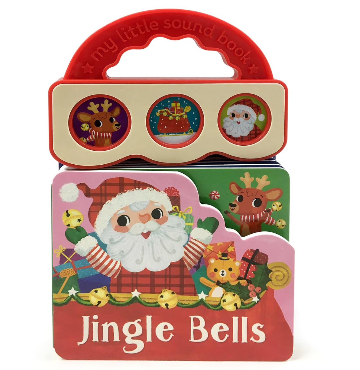 Jingle Bells 3-Button Sound Christmas Board Book for Babies and Toddlers