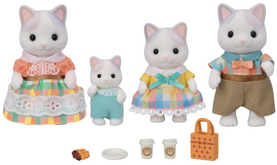 Calico Critters Latte Cat Family - Damaged Box