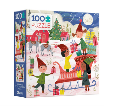 100pc Holiday Sleigh Ride Puzzle