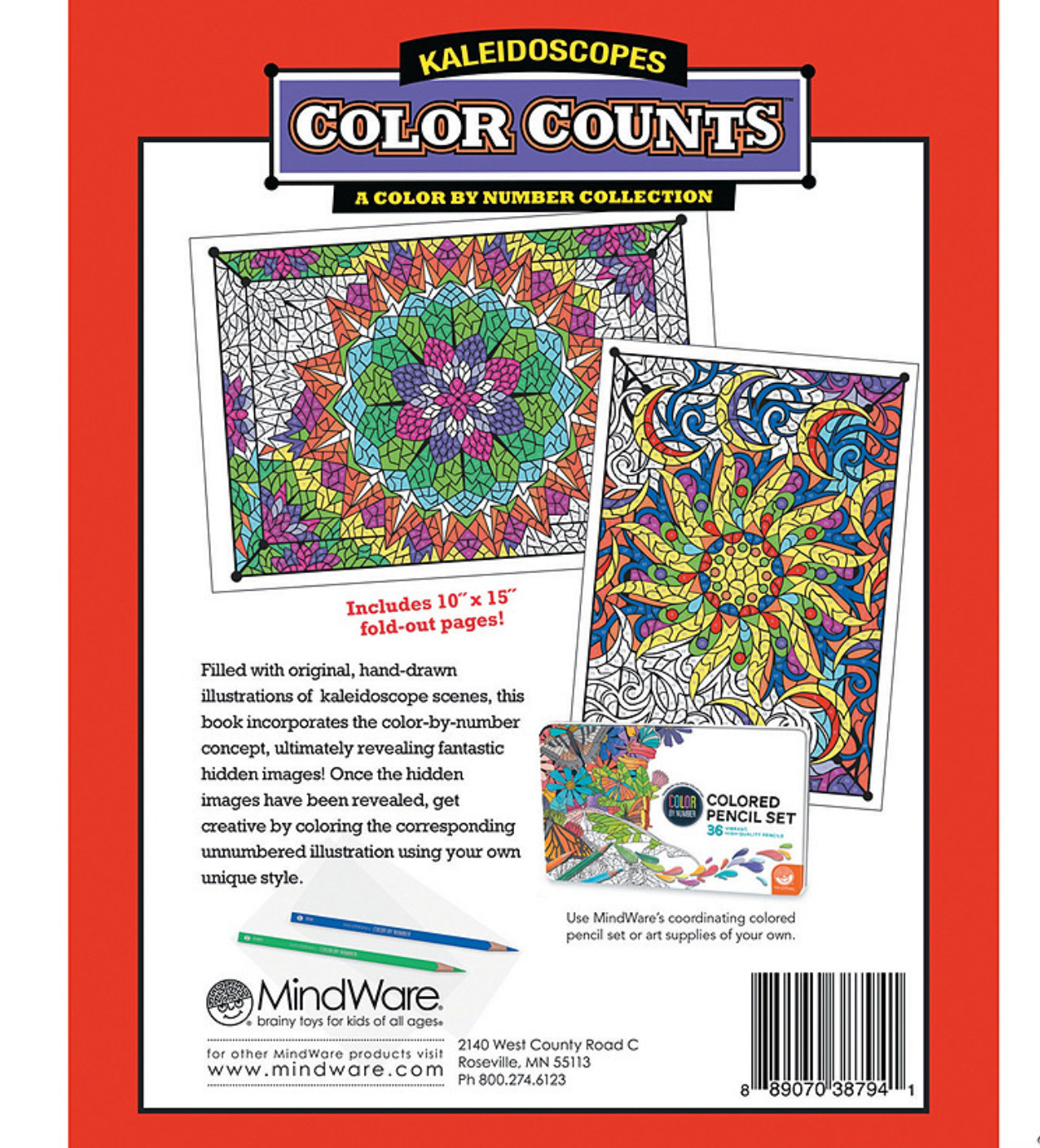 Color by Number Color Counts: Kaleidoscope