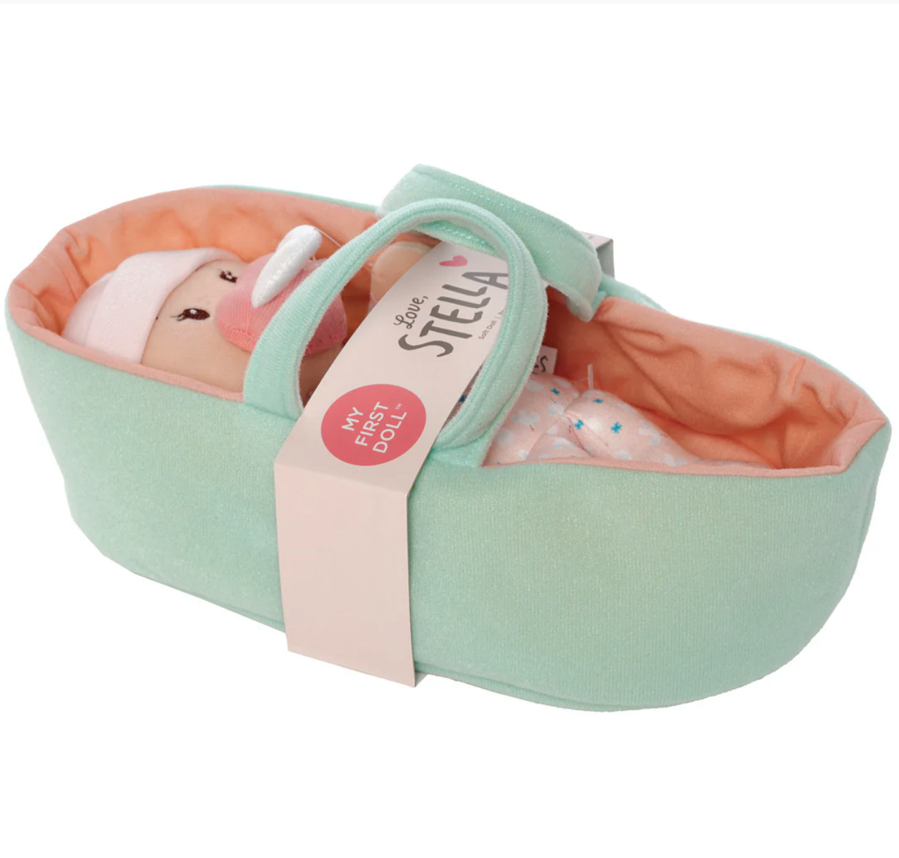 Love, Stella My First Doll Peach & Bassinet